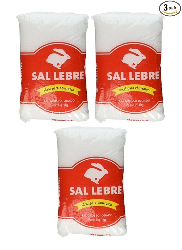 Lebre Barbecue Sea Salt 35.27 Oz | Sal para Churrasco 1kg (PACK OF 03)