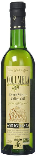 Columela Extra Virgin Olive Oil 17 oz Bottle Cold Pressed Spanish Olive Oil Rich &amp Fruity Flavor Glass Bottle