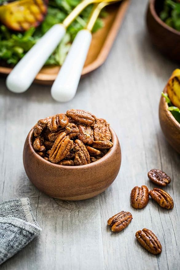 Pecan Nation Barbecue Georgia Pecan Halves 16 oz. Natural No preservatives Antioxidant-Rich Low Carb Dry Roasted Healthy Snacking Pecans for Adults and Kids (2 Pack)