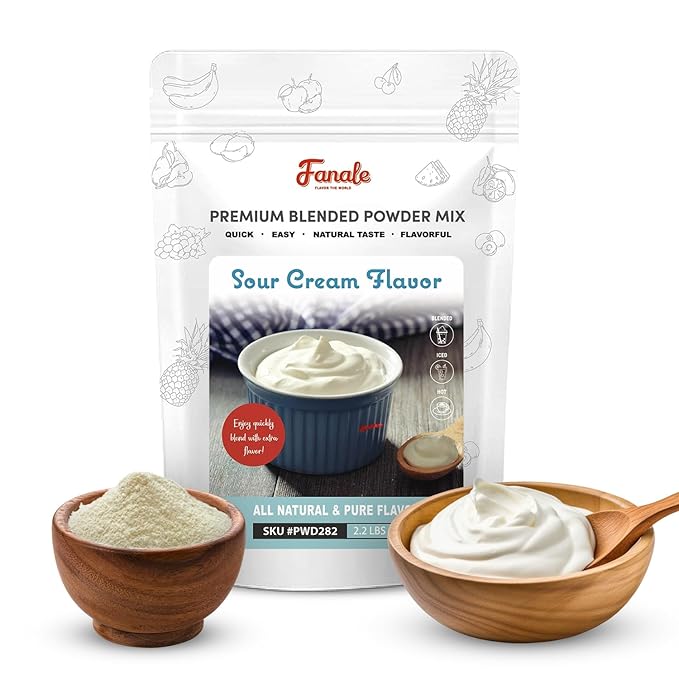 Fanale Premium Sour Cream Mix Bubble Tea Flavoring Powder | Perfect for Baking Smoothies Desserts and Drinks | Instant Flavoring Powder for Boba Milk Tea - 2.2 Pounds (Pack of 20)