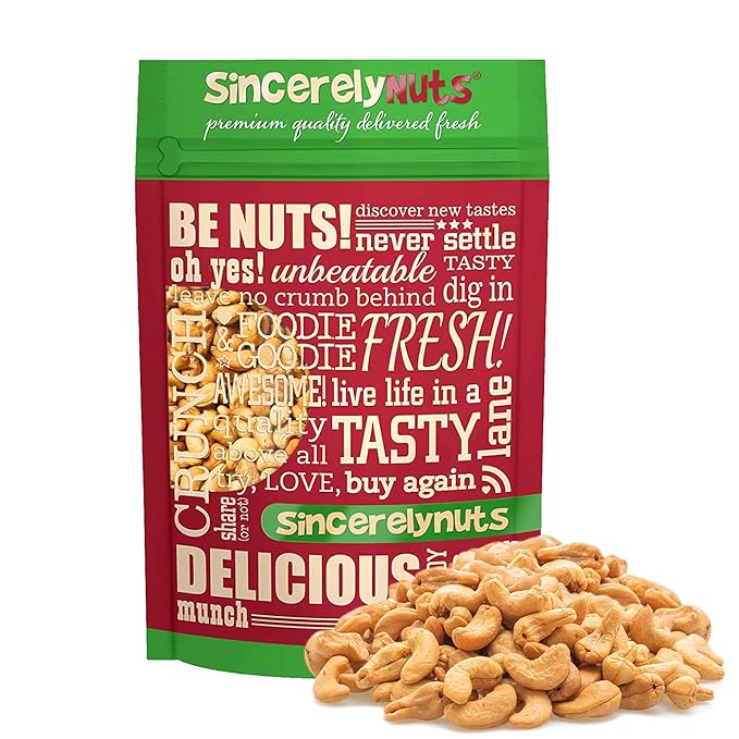 Sincerely Nuts – Whole Cashews - Roasted and Unsalted | High in Protein Everyday Healthy Snack - Rich in Nutrients |Vegan Keto &amp Kosher | Gourmet Quality Vegan Cashew - 2 (LB). Bag