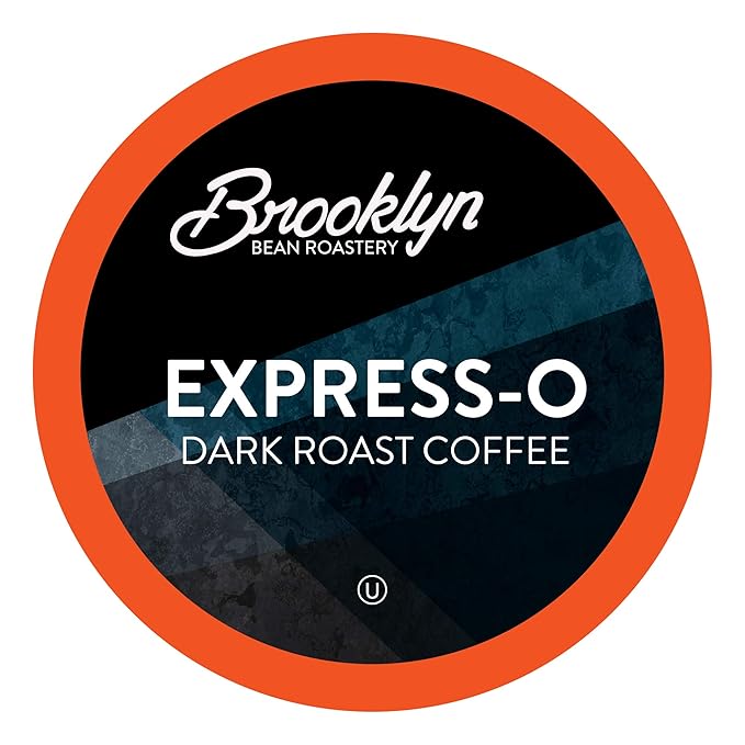 Brooklyn Beans Express-O Dark Roast Gourmet Coffee Pods Compatible with 2.0 Keurig Coffee Pods Brewer 72 Count