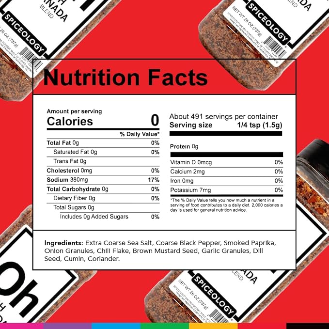 Spiceology - Oh Canada Steak Seasoning - All-Purpose BBQ Rubs Spice Blends and Seasonings - Use on: Chicken Pork Steak Bacon Lamb Burgers and Meatloaf - 26 oz