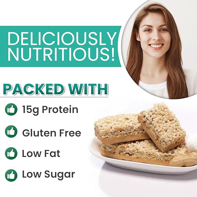 Protiwise High Protein Nutrition Bar | Fluffy Nutter | 15g Protein Bar | Meal Replacement Bar | Gluten Free Low Fat Low Sugar Keto-Friendly | Crush Cravings Lose Weight | 2 Box Pack (7/box)