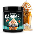 Premium All-Natural Caramel Flavored Instant Coffee Cold Brew Latte Mix - 8 Servings - High Caffeine Rich &amp Flavorful Gluten-Free Convenient | MADRINAS