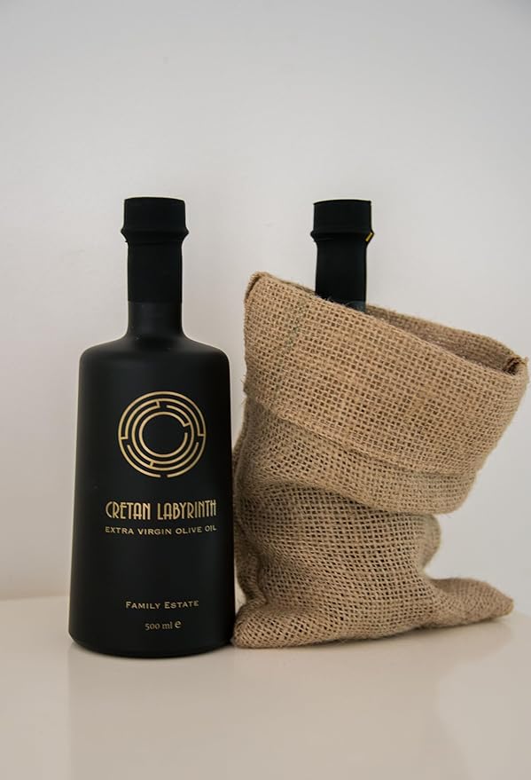 CRETAN LABYRINTH Family Estate High Phenolic (Lab Report Over 1000 mg/kg) Antioxidant Polyphenol Rich 2025 Harvest Greek Extra Virgin Olive Oil Cold Pressed Multiple Award Winner Monovarietal Koroneik