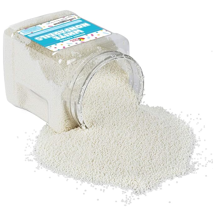 White Easter Nonpareils Sprinkles – 1.8 LB Bulk Candy - Non Pareils Jimmies – Toppings for Cake Decorating Cupcakes Baking