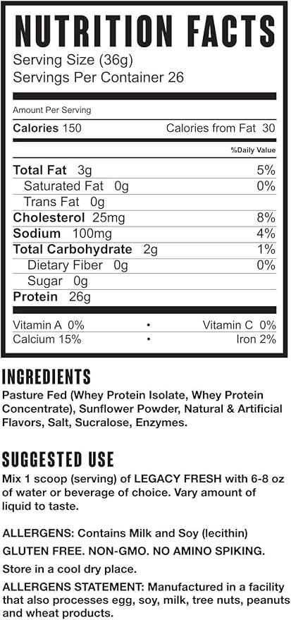 Fresh I &lt3 Chocolate 2lb |100% Pasture Fed Premium Whey Protein