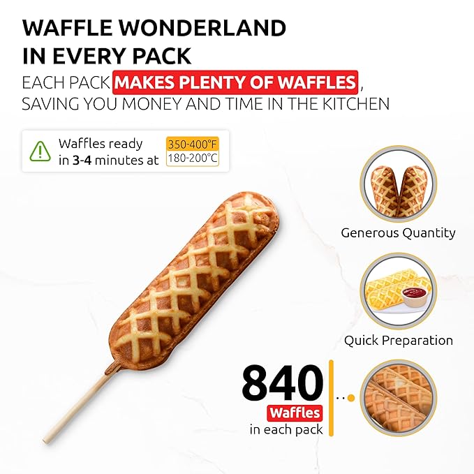 OldSoul Professional Corndog Waffle Mix | Vanilla Flavour | 30 Lbs | 840 Waffles (30 Lbs Traditional)