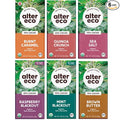 Alter Eco Dark Chocolate Variety Pack 6-Count | Quinoa Crunch Dark Sea Salt Salted Burnt Caramel Mint Blackout Salted Brown Butter &amp Raspberry Blackout | Organic Fair Trade Non-GMO