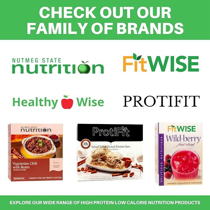 PROTIFIT - Low Calorie Caramel Nut &amp Chocolate Crisp Protein Bar 2 Pack High Protein 15g Protein Low Carb Low Sugar Ideal Protein Compatible 7 Servings Per Box (2 Pack)