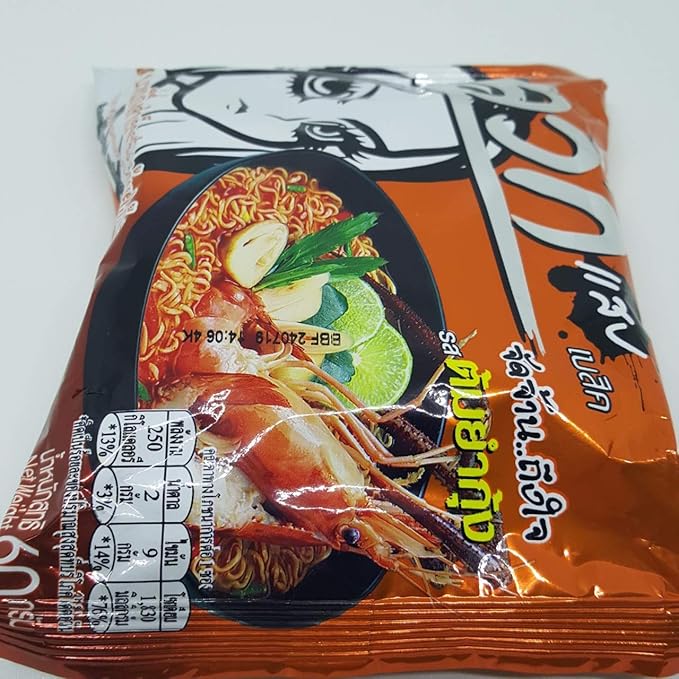 (60g. x 5 Packs) Tom Yum Shrimp Flavour Quick Cooking Thai Instant Noodles Soup Fest Spicy Food