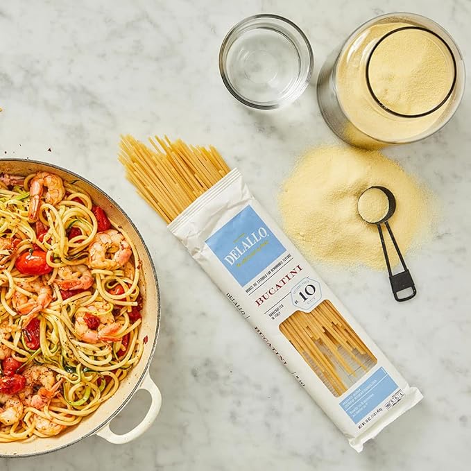 DeLallo Bucatini Pasta 1 lb - 16 per case