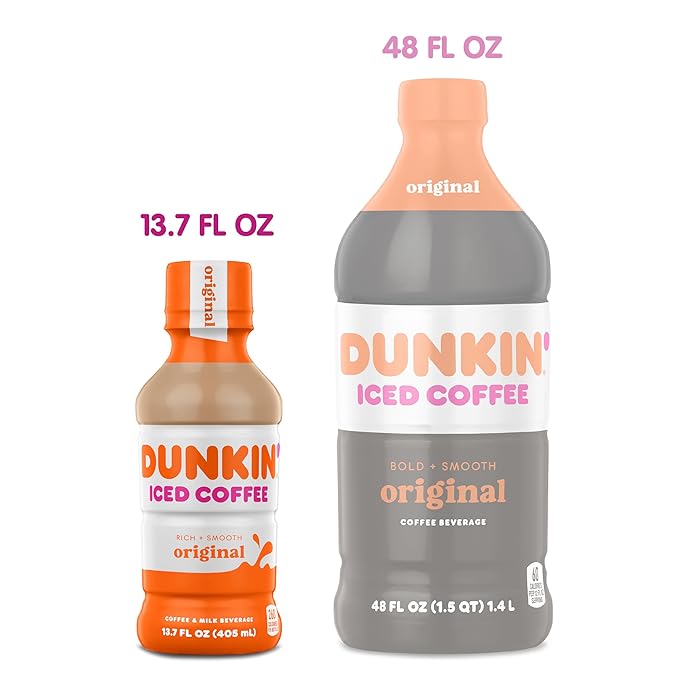 Dunkin' Original Iced Coffee Bottle 13.7 fl oz 12 Pack