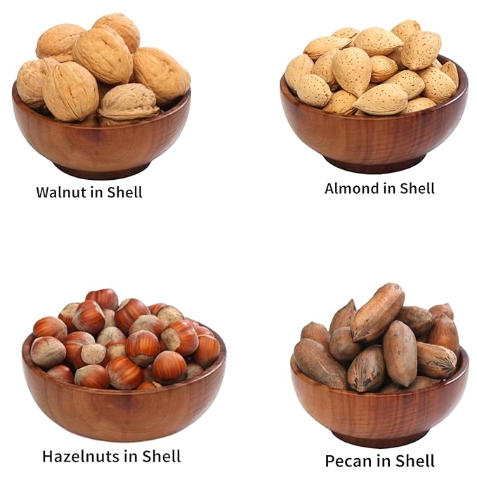 Premium In-Shell Nut Variety Pack 4 lbs Mixed Nuts in Shell Walnut Almond Pecan &amp Hazelnut Separate Bags Packed in One Box Fresh Whole Nuts