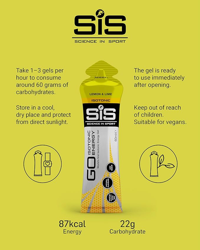 Science in Sport Go Isotonic Energy Gel Lemon and Lime 60 ml Pack of 30