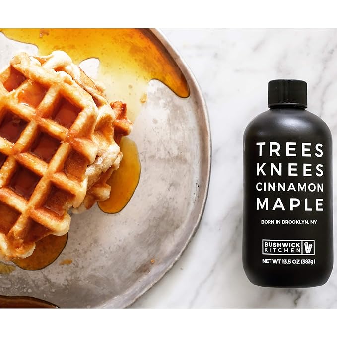 Trees Knees Cinnamon Maple + Spicy Maple Duo Gift Set Organic Maple Syrup Infused with Cassia Cinnamon 11.5 Ounce + Spicy Maple wit Habanero Peppers 12.5 Ounce Bottle