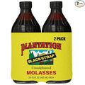 Plantation Blackstrap Molasses 15 oz (Pack of 2) – Unsulphured Blackstrap Molasses Rich Natural Sweetener for Baking BBQ Baked Beans Gingerbread &amp Beverages