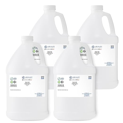 Glycerin USP/NF/FCC Grade Kosher (4 Gallons (Pack of 4 x 1 Gallon Bottles))