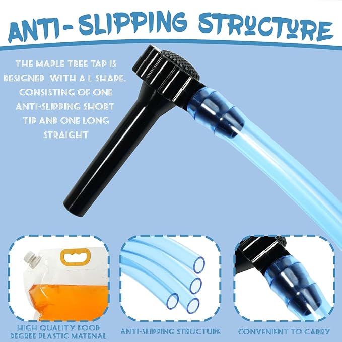 COZYDIG 26FT Maple Syrup Tapping KitMaple Tree Tapping kit Include 8Pcs Taps8Pcs Sap Collection Bags for Experts Beginners Maple Birch Syrup Collection Supplies