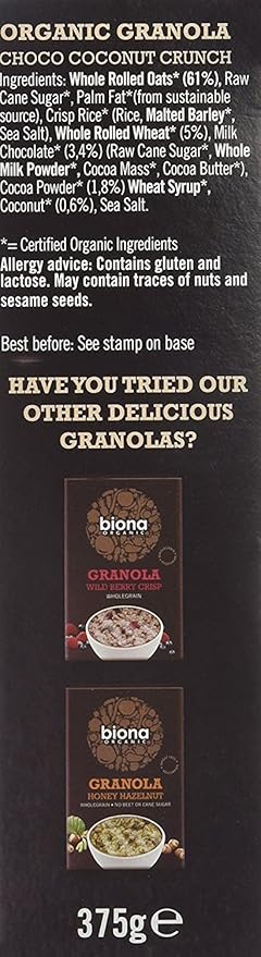 Biona Organic Choco Coco Crunchy Granola (375g) - Pack of 6