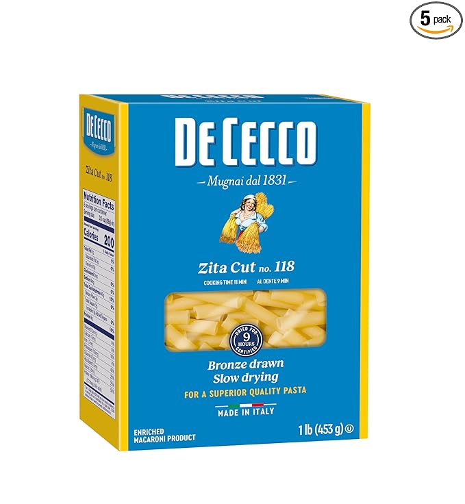 De Cecco Semolina Pasta Pennette No.42 1 Pound (Pack of 5)