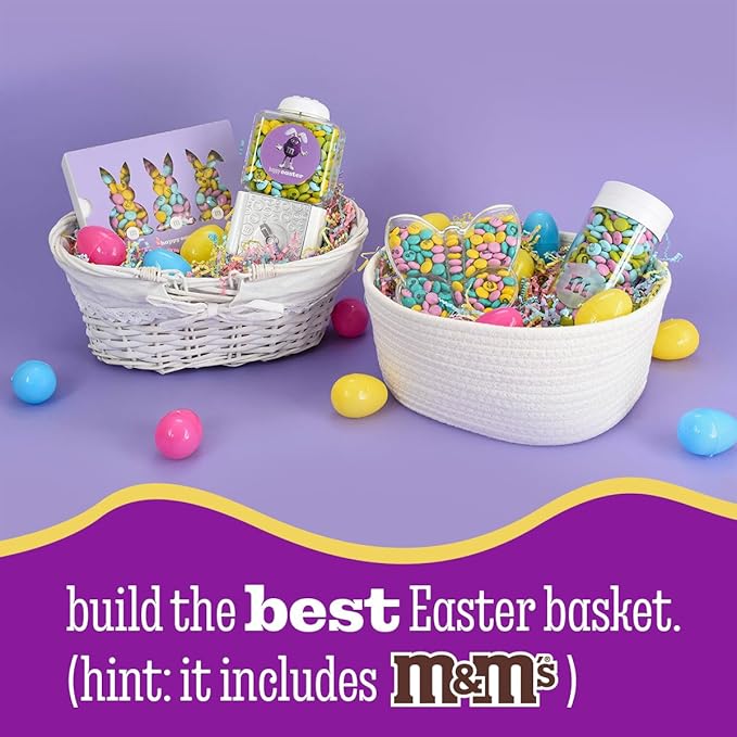 M&ampM'S WORLD Easter Milk Chocolate Candy Box Festive Spring Themed Treats in Easter theme gift box Perfect for Egg Hunts Basket Fillers Party Favors and Seasonal Snacking