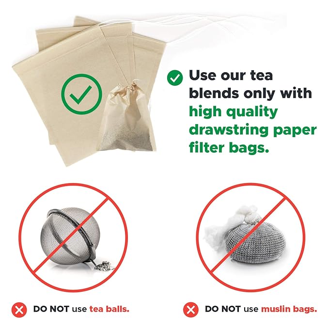 Kombucha.com Certified Organic Loose Leaf Tea - Kombucha Brewing Blends (Black/Green/White Tea Blend 1 Pound + 100 XL FILTER BAGS)