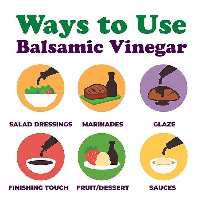 Food To Live Organic Balsamic Vinegar of Modena 500 ml – Italian Unfiltered Unpasteurized Aceto Balsamico di Modena IGP Non-GMO Vegan (Pack of 6)
