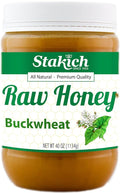 Stakich Buckwheat Antioxidant Raw Honey - Pure Unprocessed Unheated Kosher (40 ounce))