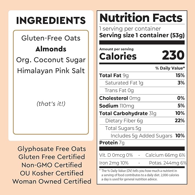 Mylk Labs Protein Oatmeal Cups Variety Pack – Almond Blueberry Maple - Low Sugar Breakfast with Superfoods – Quick &amp Easy Instant Oatmeal Gluten Free (24 Pack)