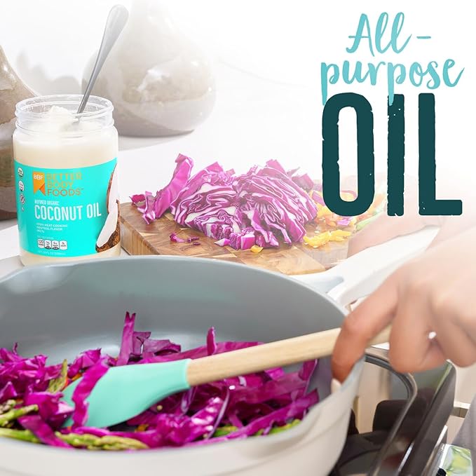 BetterBody Foods Refined Organic Coconut Oil with Neutral Flavor and Aroma Non-GMO Cooking Oil 1 Gallon