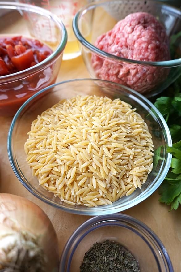 Orzo Pasta Noodles | 100% Durum Semolina Flour | Made in America | by Dasher's Spice &amp Beans | 5 lb.