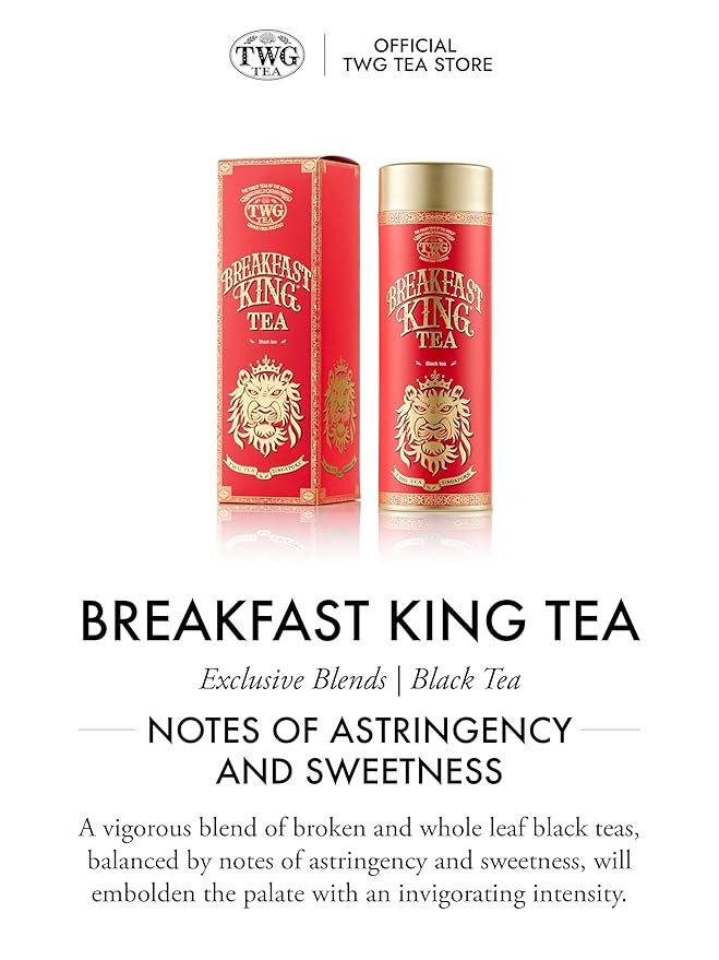 TWG Tea | Breakfast King Tea | Black Tea | Ginseng | Haute Couture Tin 130g | Gift Set