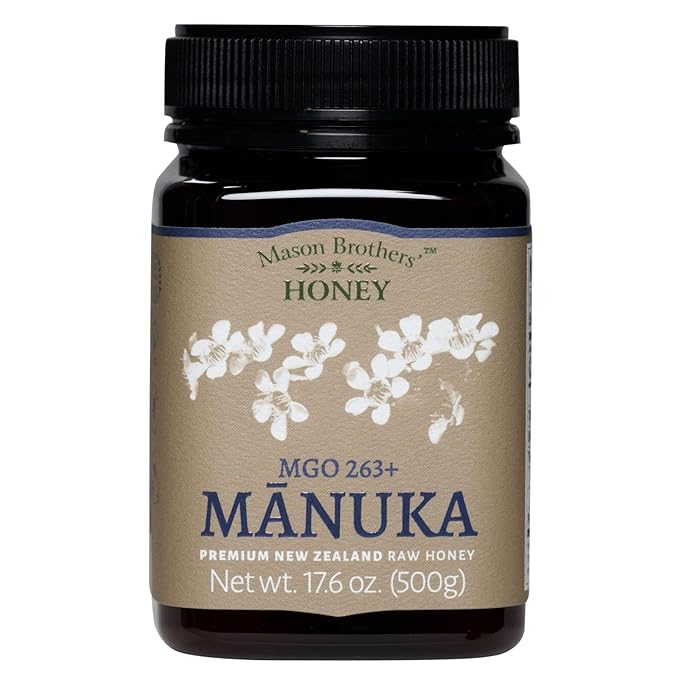 Mason Brothers’ Raw Manuka Honey MGO 263+ | 100% Pure New Zealand Honey | Traceable | MGO Certified / 17.6oz