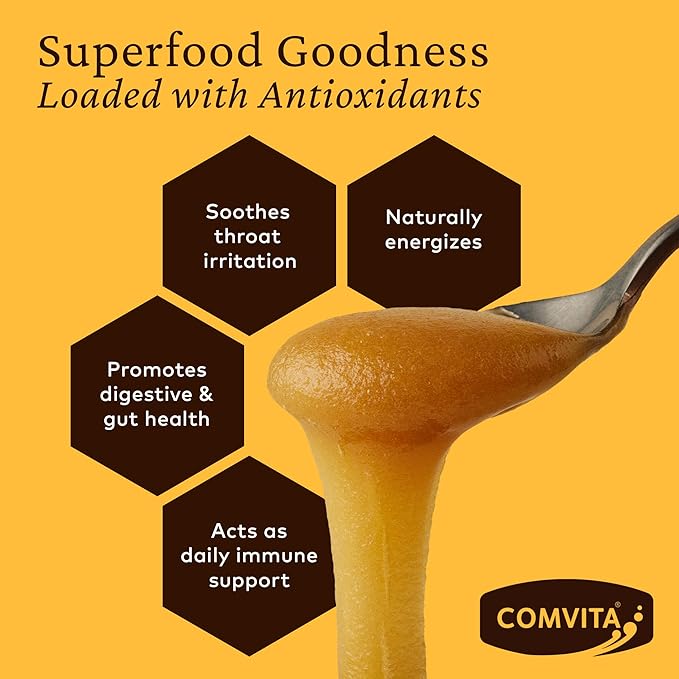 Comvita Manuka Honey UMF 10+ (MGO 263+) - Raw Manuka Honey New Zealand Pure &amp Unpasteurized Superfood for Immune Health Use in Tea Wild Monofloral Non-GMO - 500g (17.6 oz)