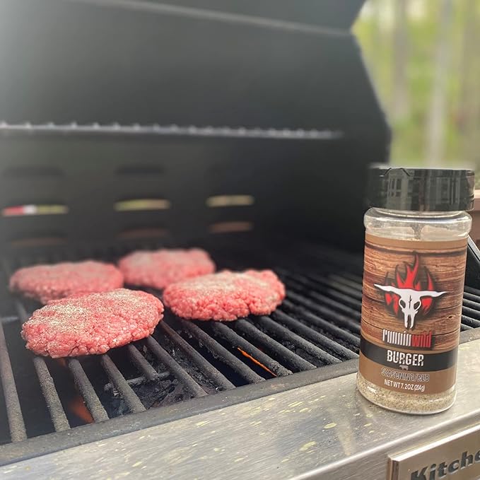 Burger &amp French Fry Seasoning Pack | No Artificial Flavors No MSG added | Gourmet Seasoning for Hamburgers and Fries | Runnin' Wild Foods 13.2 Ounces Total (Pack of 2)