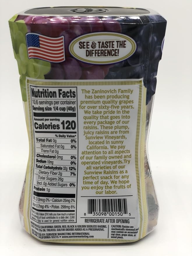 Jumbo Seedless Medley Raisins - 3 15oz. Canisters