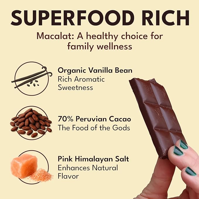 Macalat The Essence Bar Sugar-Free Sweet Dark Chocolate 70% Peruvian Organic Cacao Sweet and Bitter-Free Allulose and Monkfruit Chocolate Bar Keto and Low-Carb Friendly 1.5 oz (5 Bar Case)