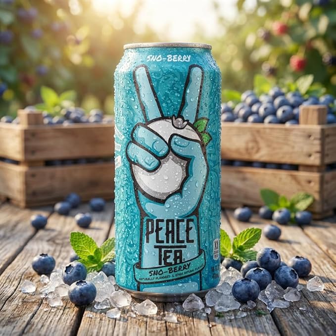 Peace Tea 16 oz 12-Pack Variety – Caddy Shack Just Peachy Razzleberry &amp Sno-Berry – Ready-to-Drink Iced Tea Beverage Assortment – Bold Fruit Flavored Tea Drinks