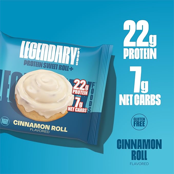 Legendary Foods Cinnamon Roll 20g – Gluten-Free 1 roll