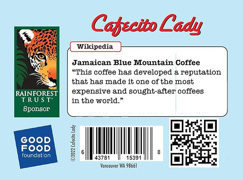 100% Jamaican Blue Mountain Italian Roast Coffee K-Cup Compatible - JACRA Certified - Cafecito Lady
