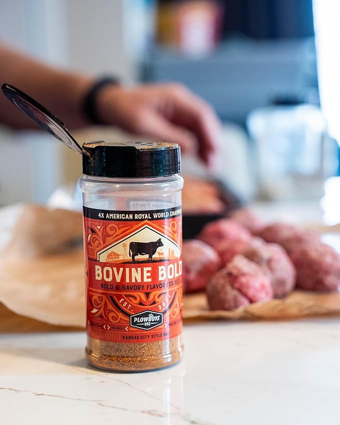 Plowboys BBQ Seasonings and Rubs – Award-Winning Championship Spice Blends for Grilling Smoking and Cooking (6 Pack Bovine Bold 12oz)