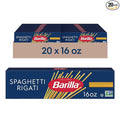 Barilla Spaghetti Rigati Pasta 16 oz. Box (Pack of 20) - Non-GMO Made with Durum Wheat Semolina - Kosher Certified