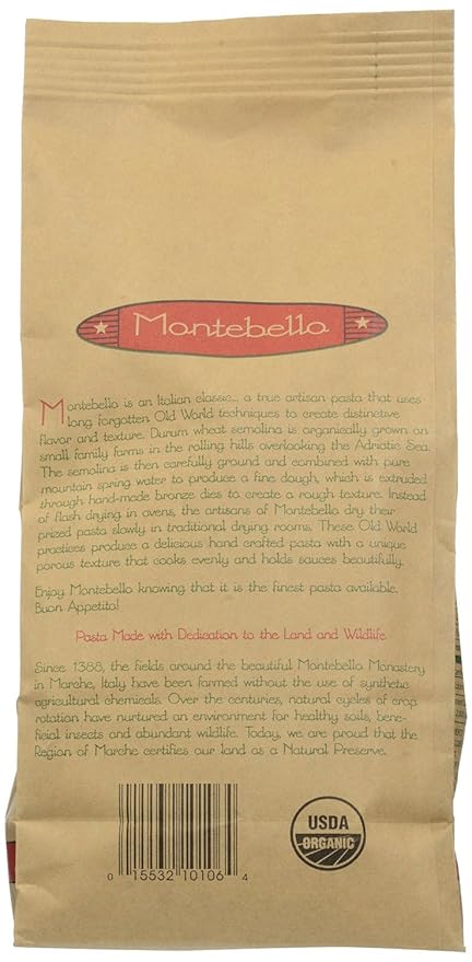 Montebello Organic Strozzapreti Artisan Pasta Non GMO 16 Ounces (Pack Of 12)