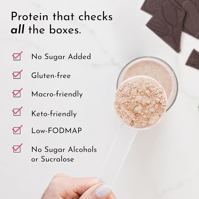 Mint Chocolate Protein Powder | 15 Servings | 24g Grass-Fed New Zealand Whey + 4 Additional Protein Sources | No Added Sugar | Naturally Sweetened | No Gums or Fillers | Casein-Free Blend
