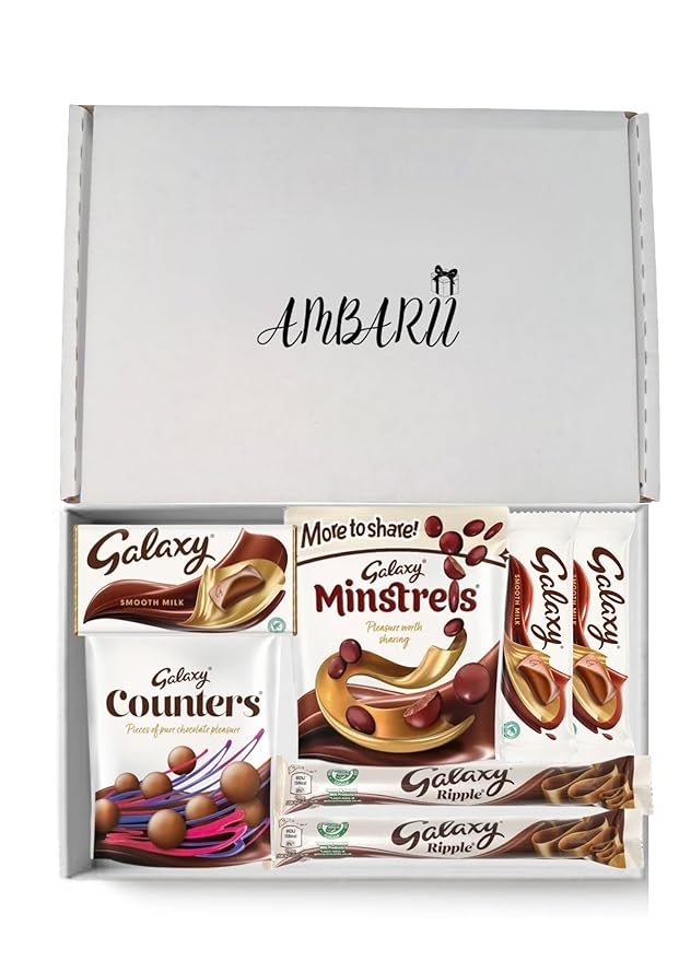 AMBARII Galaxy Chocolate Gift Box Hamper | Filled with Galaxy Full Sized Bars | Hamper of Chocolates| Gift for Everyone | Treat Box