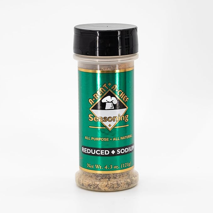 Reduced Sodium Seasoning | Pack of 24 | 4.3 oz | Gluten Free | A-Rent-A-Chef