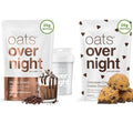Oats Overnight Mocha Dream 8 Pack + BlenderBottle &amp Chocolate Chip Cookie Dough 8 Pack - 20g Protein High Fiber Breakfast Shake - Gluten Free Non GMO Oatmeal