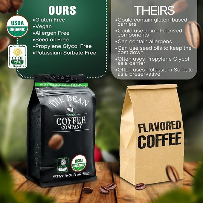 The Bean Organic Coffee Company Irish Cream Medium Roast Whole Bean Coffee 16-Ounce Bags (Pack of 2)